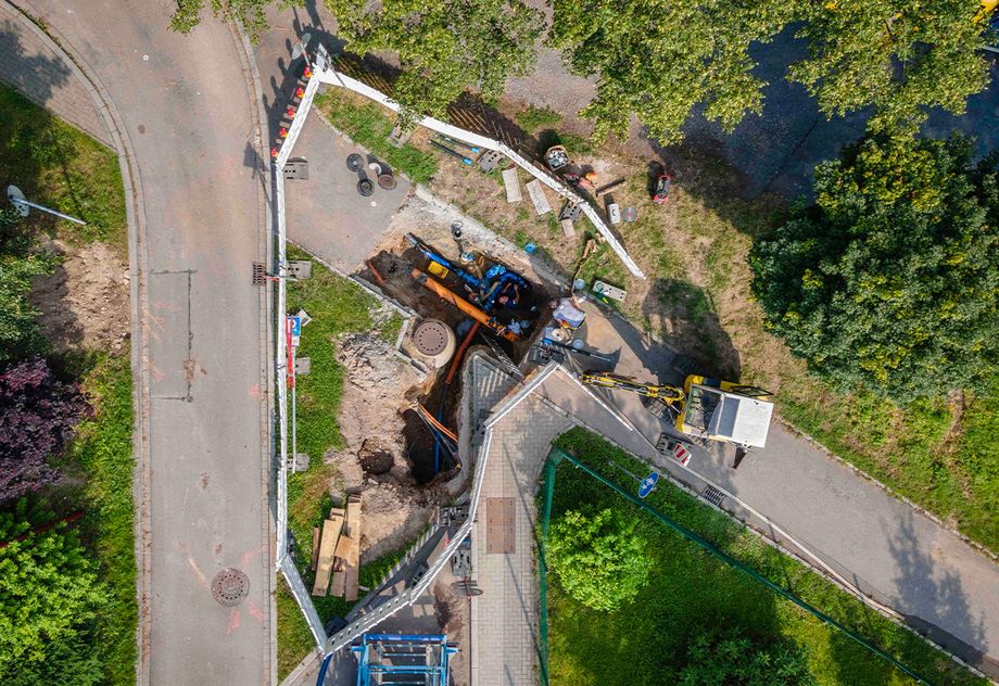 Ansicht auf eine Baustelle